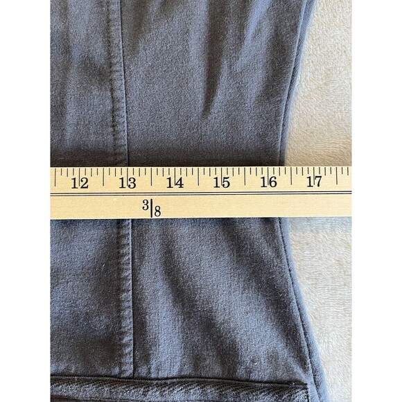 Prana Jacket Women’s L Large Rowen Gray Button Up‎ Cotton Lightweight Longline - Picture 5 of 8